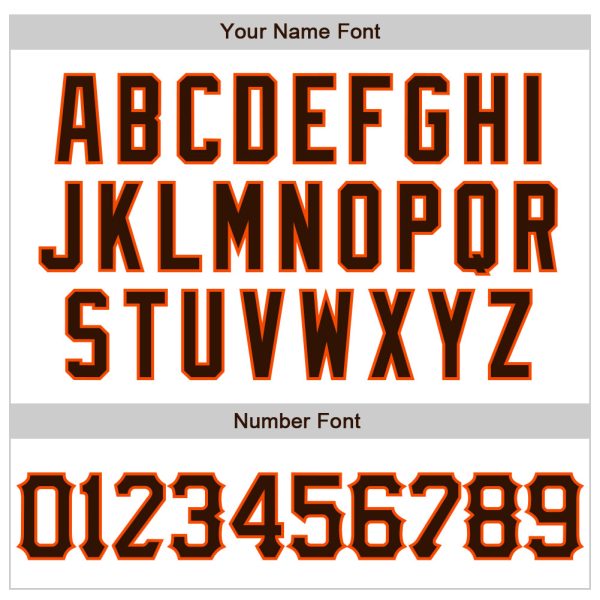 Custom White Brown-Orange 3D Pattern Design Abstract Splash Authentic Baseball Jersey - Image 5