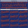 Custom Royal Orange 3D Pattern Design Abstract Network Authentic Baseball Jersey - Image 4