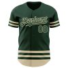 Custom Green Cream Line Authentic Baseball Jersey - Image 2