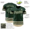 Custom Green Cream Line Authentic Baseball Jersey - Image 3