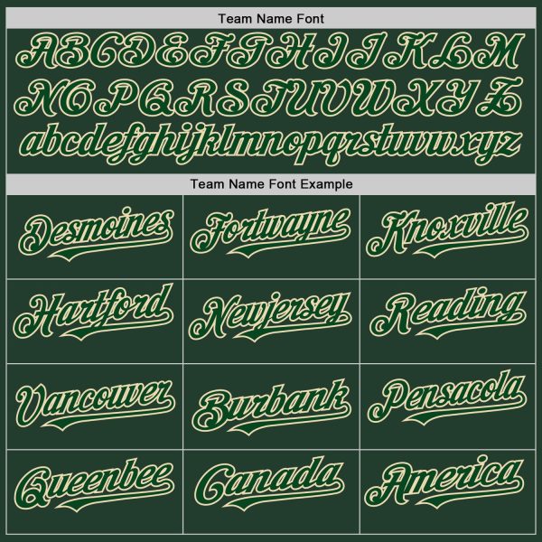 Custom Green Cream Line Authentic Baseball Jersey - Image 4
