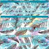 Custom White Teal 3D Pattern Design Feathers Performance T-Shirt - Image 3