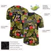 Custom Black White 3D Pattern Design Tropical Hawaii Plant With Bird Performance T-Shirt - Image 2