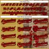 Custom Old Gold Red-Black 3D Pattern Design Gothic Style Rose Authentic Baseball Jersey - Image 4