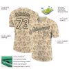 Custom City Cream Black 3D Pattern Design Food Pizza Performance T-Shirt - Image 2