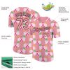Custom Medium Pink Black 3D Pink Ribbon Breast Cancer Performance T-Shirt - Image 2