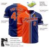 Custom Royal Orange-White Authentic Gradient Fashion Baseball Jersey - Image 2