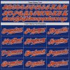 Custom Royal Orange-White Authentic Gradient Fashion Baseball Jersey - Image 4
