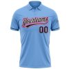 Custom Light Blue Black White-Hot Pink Performance Vapor Golf Polo Shirt - Image 2