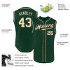 Custom Green Cream-Black Authentic Sleeveless Baseball Jersey - Image 2
