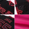 Custom Pink Yellow-Light Blue Bomber Full-Snap Varsity Letterman Two Tone Jacket - Image 2