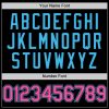 Custom Black Pink-Sky Blue Bomber Full-Snap Varsity Letterman Hoodie Jacket - Image 5