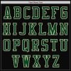 Custom Black Green-Cream Bomber Varsity Letterman Zipper Jacket - Image 4