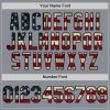Custom Gray Vintage USA Flag Black-Cream Bomber Full-Snap Varsity Letterman Hoodie Jacket - Image 5