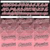 Custom Black Medium Pink-White Gradient Square Shape 3D Pattern Design Bomber Full-Snap Varsity Letterman Hoodie Jacket - Image 4