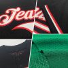 Custom Kelly Green White-Orange Mesh Authentic Throwback Baseball Jersey - Image 2