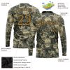 Custom 3D Pattern Halloween Skulls Long Sleeve Performance T-Shirt - Image 2