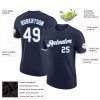 Custom Navy White-Light Blue Performance T-Shirt - Image 2