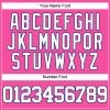 Custom Pink White-Royal Authentic Baseball Jersey - Image 5