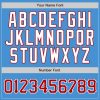 Custom Powder Blue White Pinstripe Red-White Authentic Baseball Jersey - Image 4