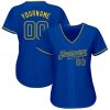 Custom Royal Royal-Gold Authentic Baseball Jersey - Image 2