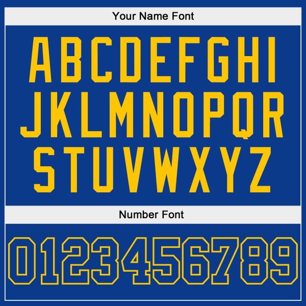 Custom Royal Royal-Gold Authentic Baseball Jersey - Image 4