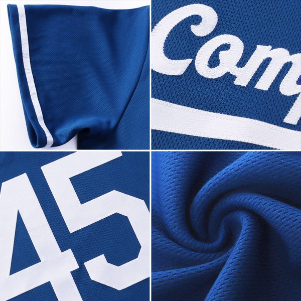 Custom Royal Royal-Gold Authentic Baseball Jersey - Image 6