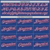 Custom Royal Light Blue-Red Mesh Authentic Throwback Baseball Jersey - Image 4