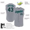 Custom Gray Black-Teal Authentic Sleeveless Baseball Jersey - Image 2
