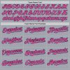 Custom Gray Pink Black-Light Blue Authentic Sleeveless Baseball Jersey - Image 3