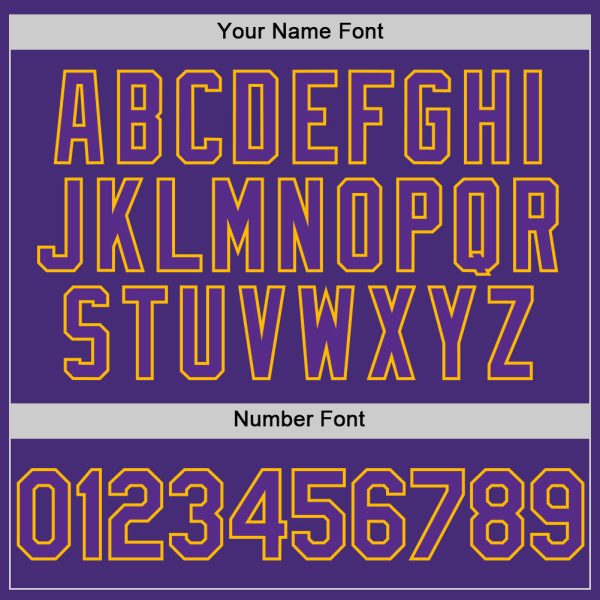 Custom Purple Gold Authentic Sleeveless Baseball Jersey - Image 4