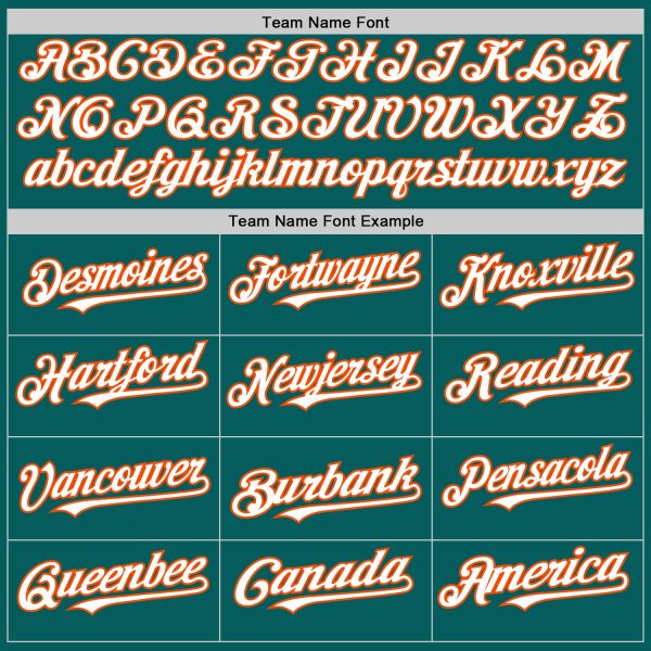 Custom Teal White-Orange Authentic Sleeveless Baseball Jersey - Image 3