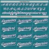 Custom Teal White-Navy Two-Button Unisex Softball Jersey - Image 4