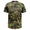 Custom Camo Vegas Gold-Black Salute To Service Two-Button Unisex Softball Jersey - Image 2