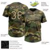 Custom Camo Vegas Gold-Black Salute To Service Two-Button Unisex Softball Jersey - Image 3