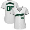 Custom White Kelly Green-Black Authentic Baseball Jersey - Image 2