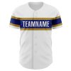Custom White Old Gold-Royal Authentic Baseball Jersey - Image 2