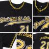 Custom Black Gold-White Authentic Baseball Jersey - Image 6