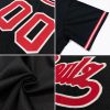 Custom Black Red-Gold Authentic Baseball Jersey - Image 6