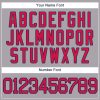 Custom Gray Red-Navy Baseball Jersey - Image 4