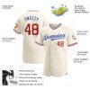 Custom Cream Red-Royal Authentic Baseball Jersey - Image 3