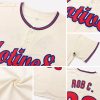 Custom Cream Red-Royal Authentic Baseball Jersey - Image 6