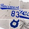 Custom Gray Navy-Old Gold Authentic Baseball Jersey - Image 6