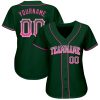 Custom Green Pink-White Authentic Drift Fashion Baseball Jersey - Image 2