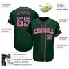 Custom Green Pink-White Authentic Drift Fashion Baseball Jersey - Image 3