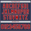 Custom Navy Red-White Authentic Baseball Jersey - Image 4