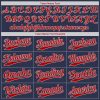 Custom Navy Red-White Authentic Baseball Jersey - Image 5
