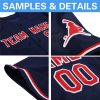 Custom Navy Red-White Authentic Baseball Jersey - Image 6