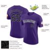Custom Purple Black-Gray Performance T-Shirt - Image 2