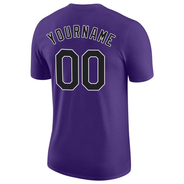 Custom Purple Black-Gray Performance T-Shirt - Image 6